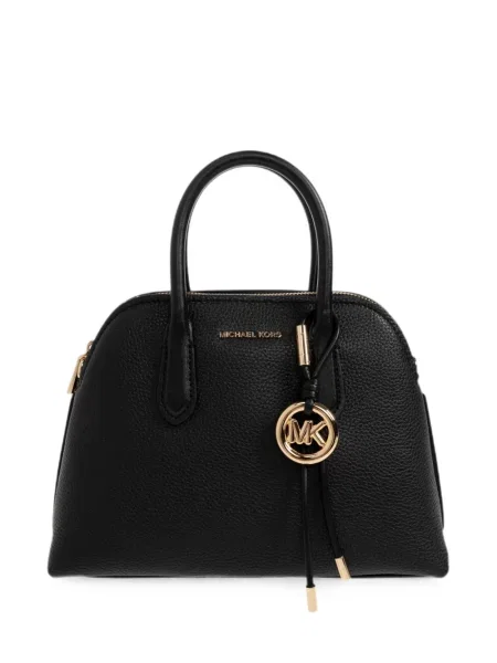 Δερμάτινη τσάντα Michael Michael Kors με βολάν ροζ