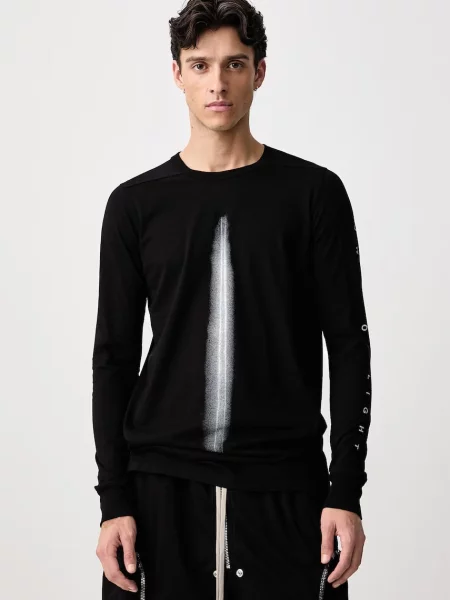 T-shirt Rick Owens DRKSHDW Level Ls T-Shirt Black/ Milk S μαύρο