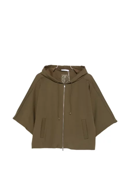 Geacă Max Mara cu glugă verde