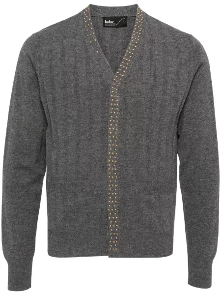 Cardigan Kolor de lână gri