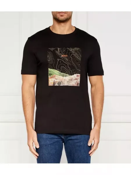 BOSS ORANGE Tricou negru
