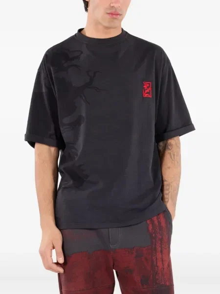 Tricou Roberto Cavalli cu imagine negru