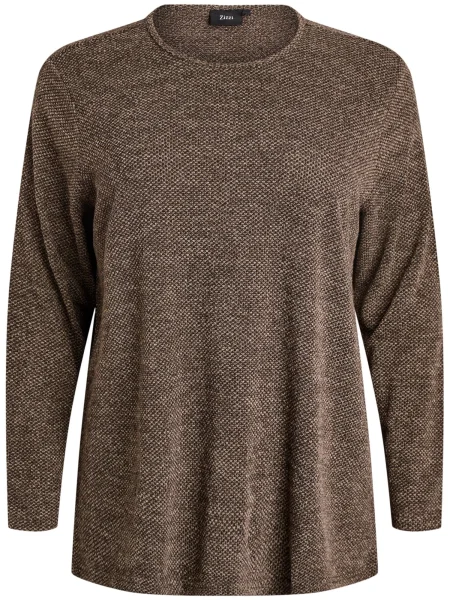 Zizzi Tricou Cavig amestecat maro