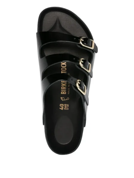 Δερμάτινα σανδάλια Birkenstock με αγκράφα μαύρο