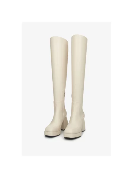 Стрейч-ботфорти Estro бежеве