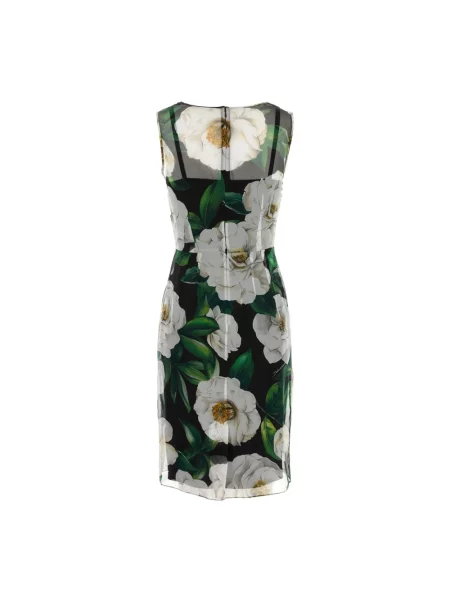 Jedwabna sukienka Dolce And Gabbana czarna
