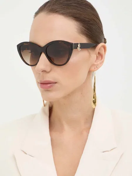 Слънчеви очила Jimmy Choo кафяво