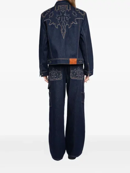 Geacă de blugi Zadig&voltaire cu broderie albastru