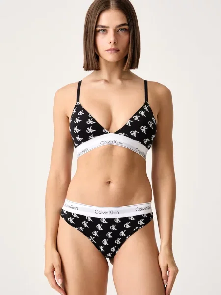 Calvin Klein Underwear trojuholníková podprsenka s bavlnou čierna