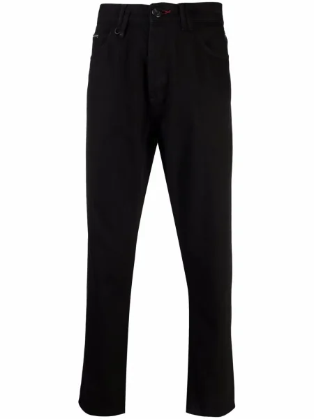 Pantaloni Philipp Plein cu autograf negru