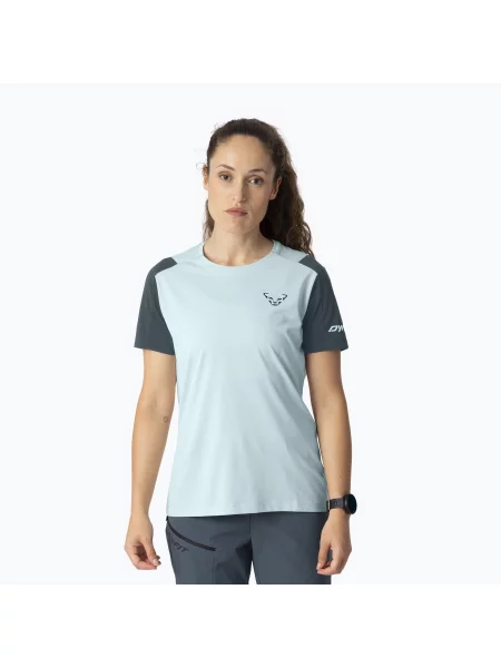 Tricou de trekking pentru femei DYNAFIT Transalper cloud albastru