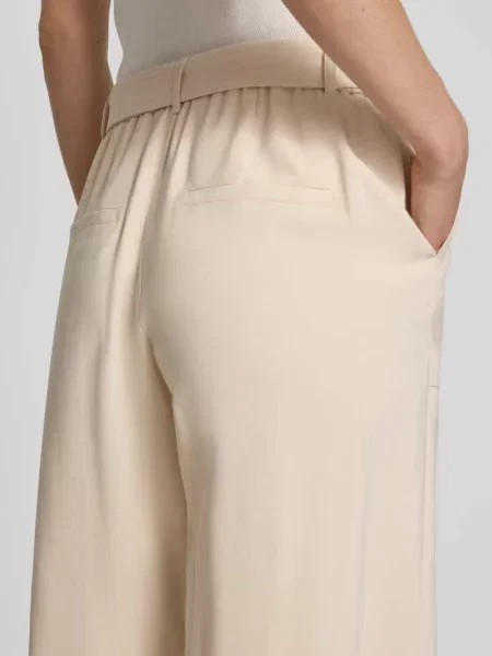 Spodnie o kroju loose fit o szerokości z mieszanki S.oliver Black Label beżowe