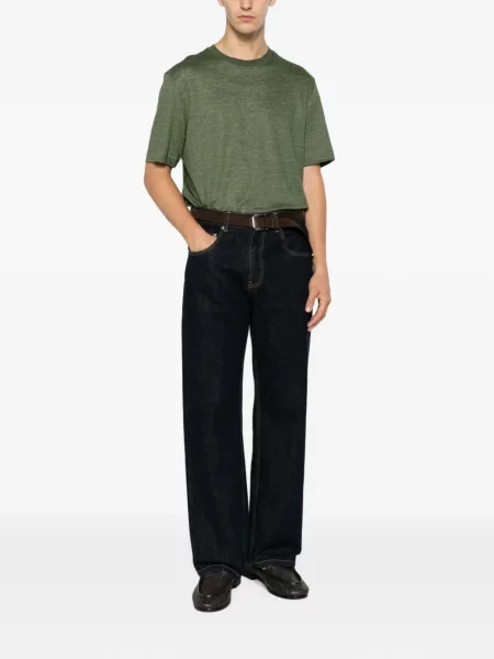 Tricou Zegna cu decolteu rotund verde