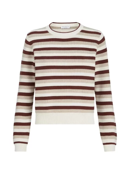 Pulover Brunello Cucinelli alb