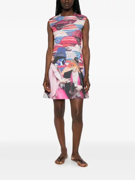 Rochie mini The Artistylist cu imagine roșu