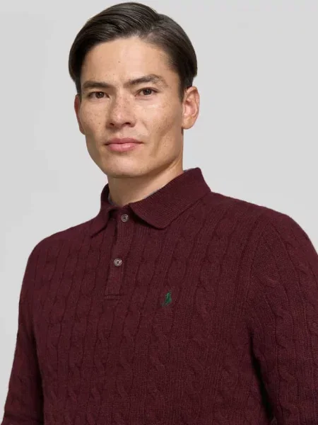 Polo Ralph Lauren Sweter Bordowy czerwony