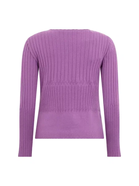 Sweter Alberta Ferretti wełniany fioletowy
