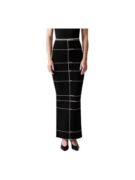 VETEMENTS spódnica Knitted Maxi maxi ołówkowa czarny
