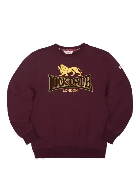 LONSDALE Mikina LAWINS žlutá / bordó černá