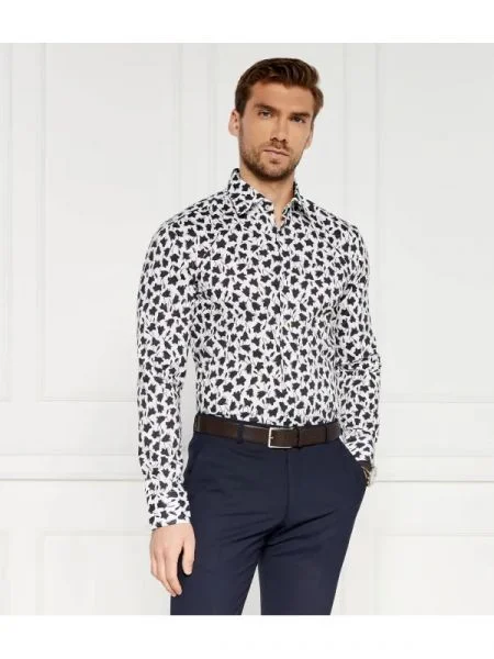 BOSS BLACK Cămașă | stretch negru