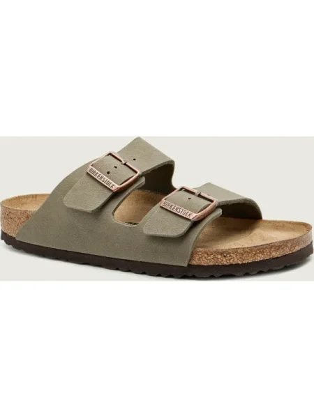 Pantofi Birkenstock din piele cu strasuri gri