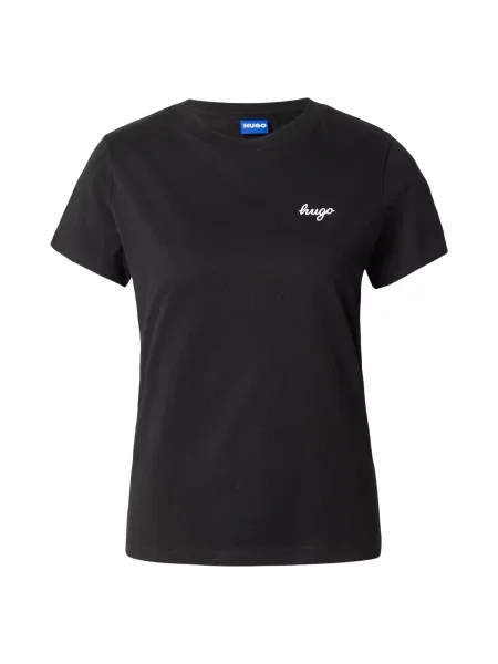 HUGO Tricou negru alb