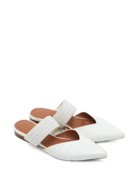 Papuci tip mules Malone Souliers alb