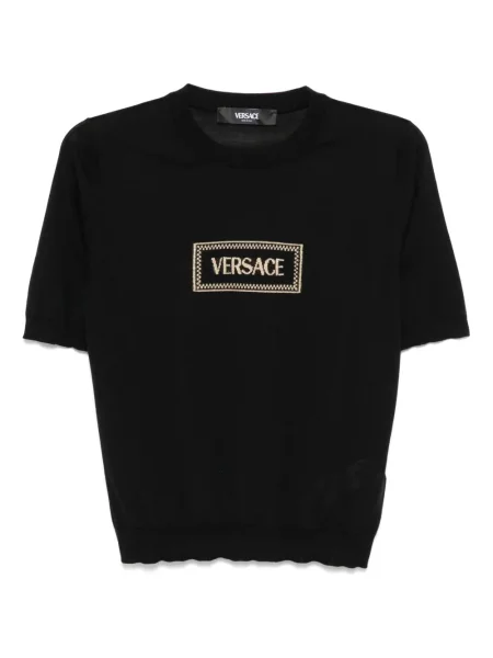 Top Versace scurt negru