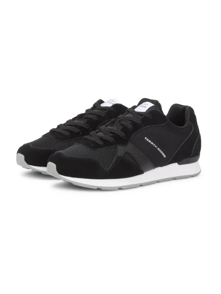 Sneakerși Tommy Hilfiger din piele negru