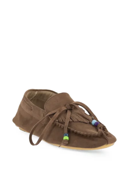 Loafers Anniel με κρόσσια καφέ