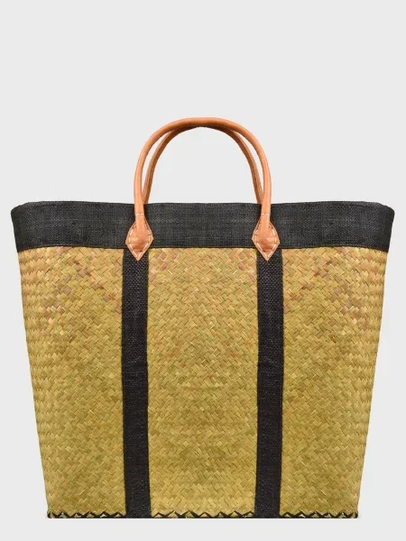 Le Comptoir de la plage Пляжна сумка Tsimgy_SGM_NOI Солома чорний