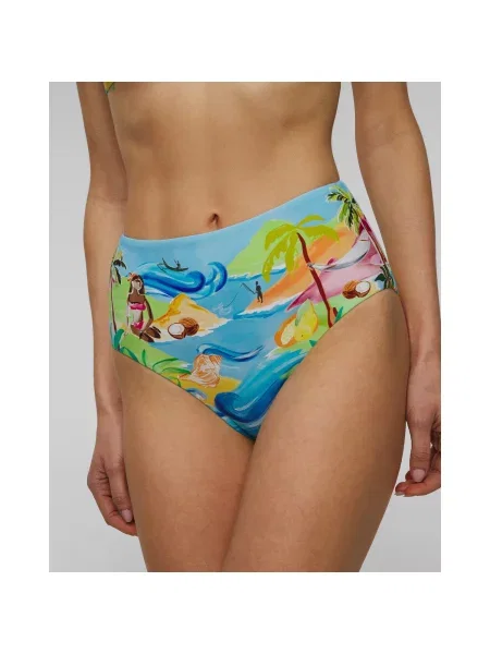 Seafolly Dół Od Bikini Z Wysokim Stanem South Pacific blau pomarańczowy