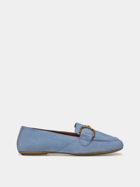 Замшевые мокасины Geox голубые
