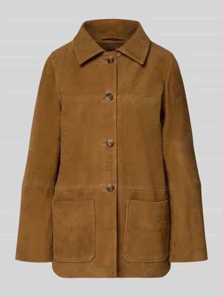 Kurtka skórzana z koziej skóry welurowej z wpuszczanymi model DARIO' Bash