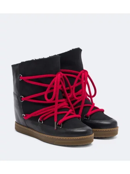 Botine Isabel Marant din piele de căprioară negru