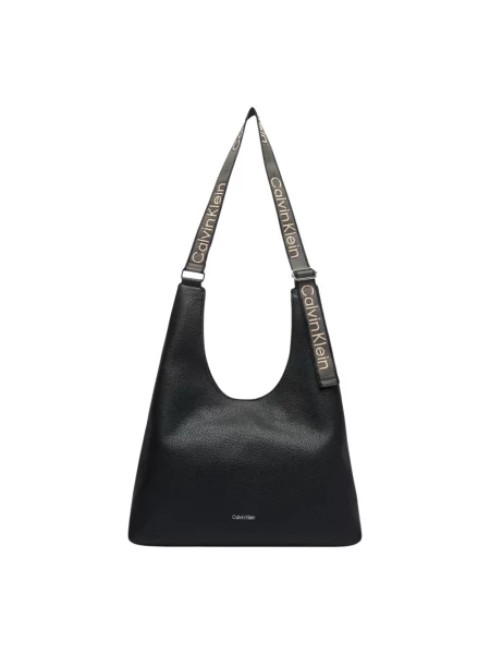 Calvin Klein Torebka Webbing Adj Strap Large Shoulder czarny