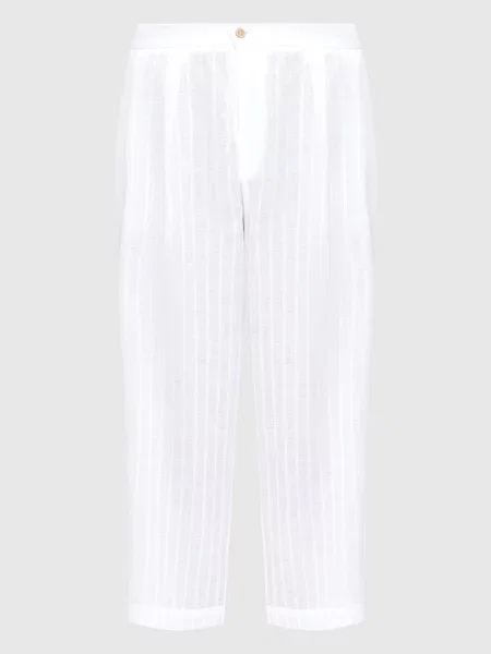 Льняные брюки Ermanno Scervino белые