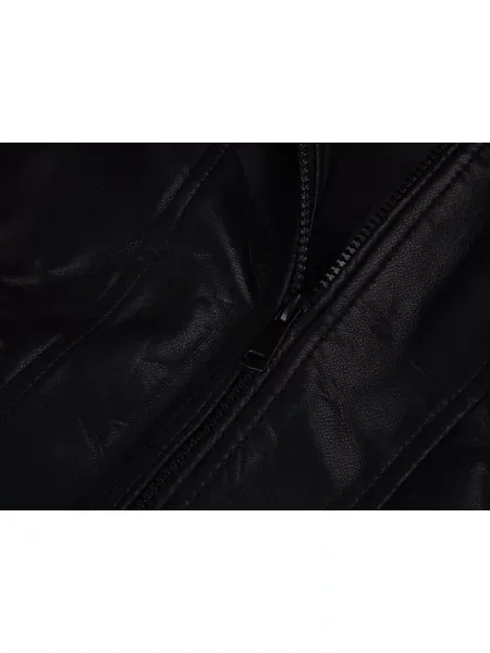 Kožna jakna Deb crna