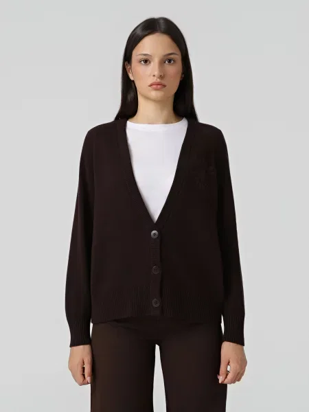Кардиган Armani Exchange темно-коричневий коричневий