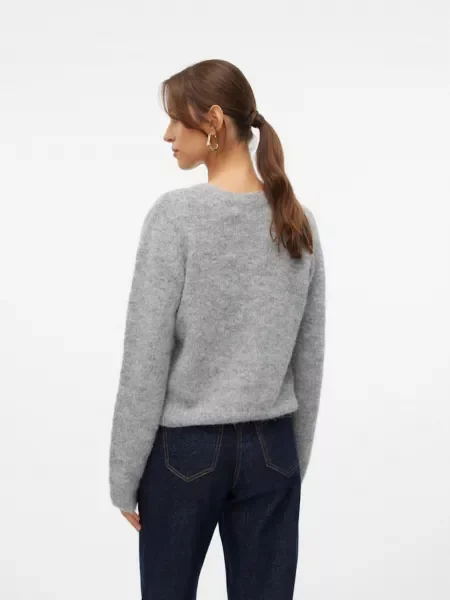VERO MODA Kardigán VMNovah melírovaná sivá