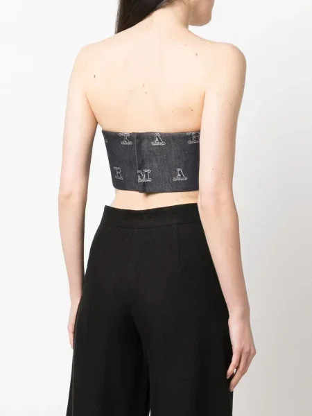Top Max Mara din jacard albastru
