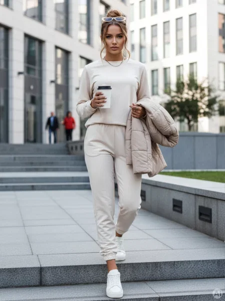 Komplet dresowy MILIAN jasnobeżowy Dstreet