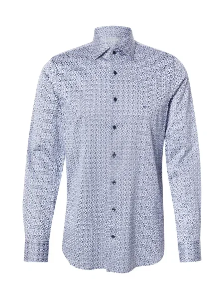 Michael Kors cămașă bleumarin cu guler clasic slim alb