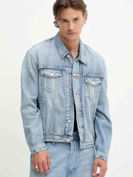 Won Hundred geacă din denim de tranzitie albastru