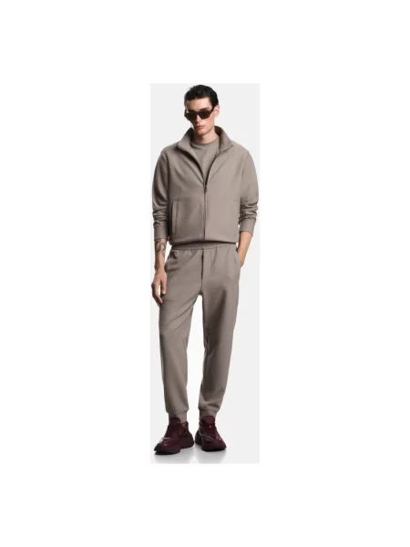 Koszulka Emporio Armani z krótkim rękawem beżowa
