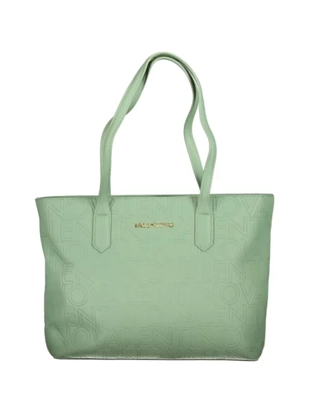 Geantă shopper Mario Valentino cu autograf verde