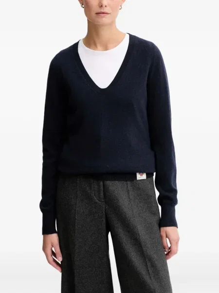 Top Bally cu decolteu în V albastru