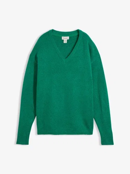 Sweter dzianinowy oversize zielony