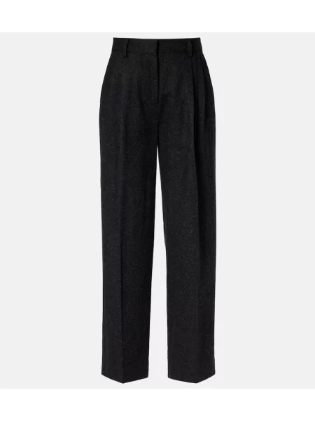 Pantaloni Toteme de lână gri