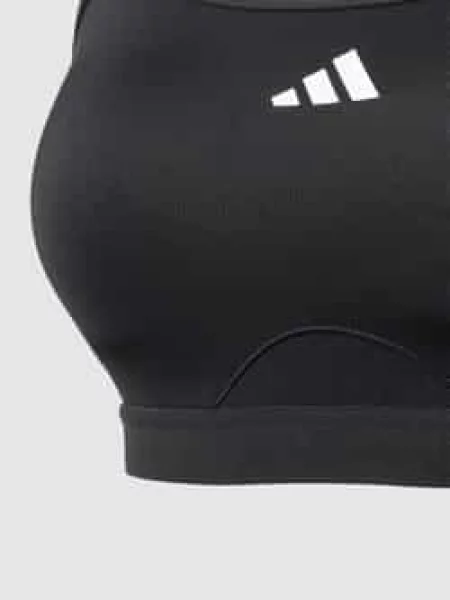 Stanik z nadrukiem z logo Adidas Training czarny